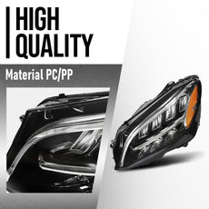 G-PLUS LED Headlight Left for Benz C300 C43 W205 2019-2021 Black Additional Angle
