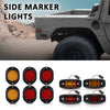 G-PLUS Side Marker Light LED with Reflectors Kit Compatible with Humvee M998 Hummer Universal 4pcs