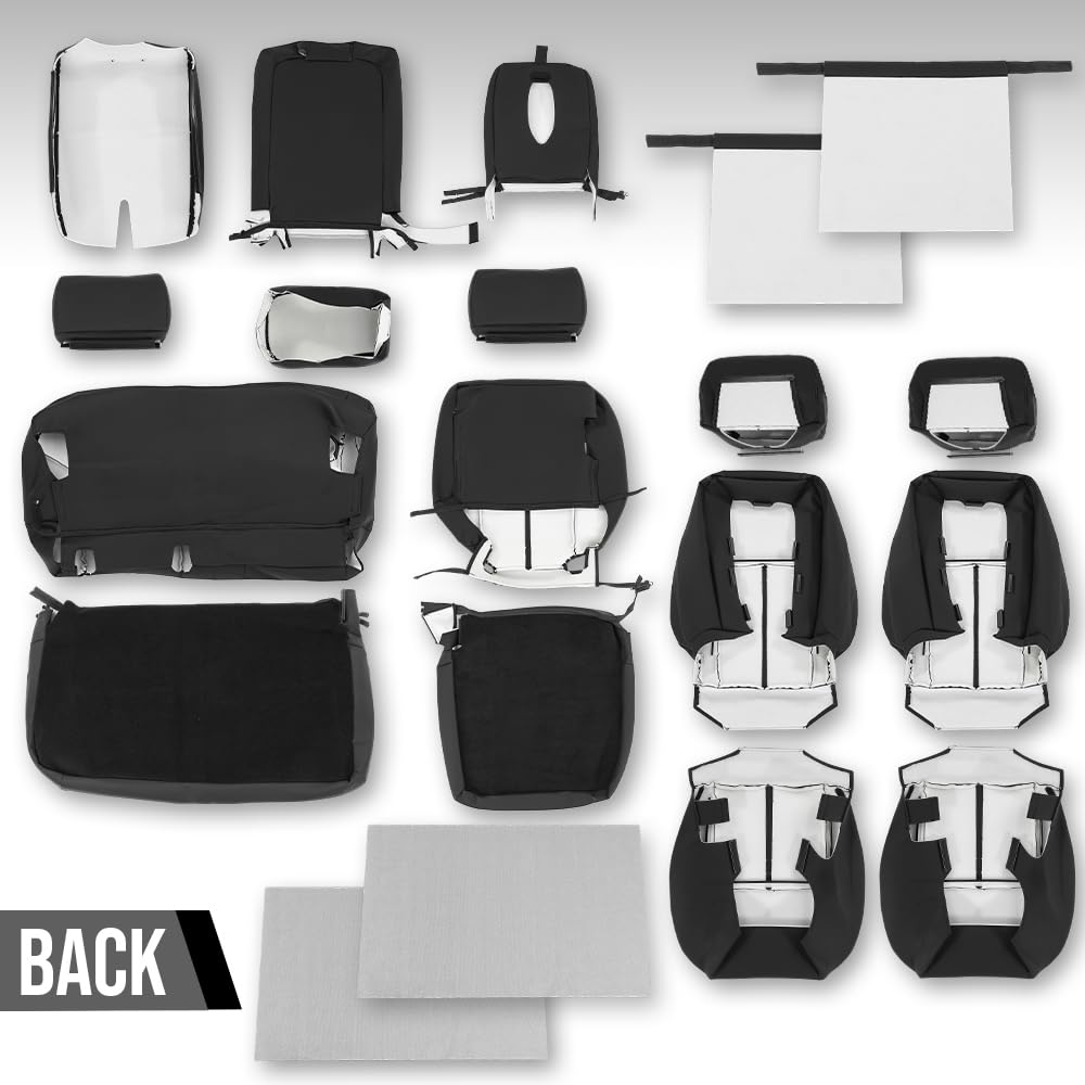 G-PLUS Seat Cover Compatible with Chevy Silverado/GMC Sierra 1500 2500HD 3500HD 2007 2008 2009 2010 2011 2012 2013 Black