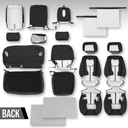 G-PLUS Seat Cover Compatible with Chevy Silverado/GMC Sierra 1500 2500HD 3500HD 2007 2008 2009 2010 2011 2012 2013 Black