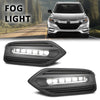 G-PLUS LED Fog Lights w/Wiring + Switch + Covers Set Compatible with Honda HRV HR-V Sport Utility 4-Door 2019-2022 71106T7AJ10,HO1038158,HO2603104 Black
