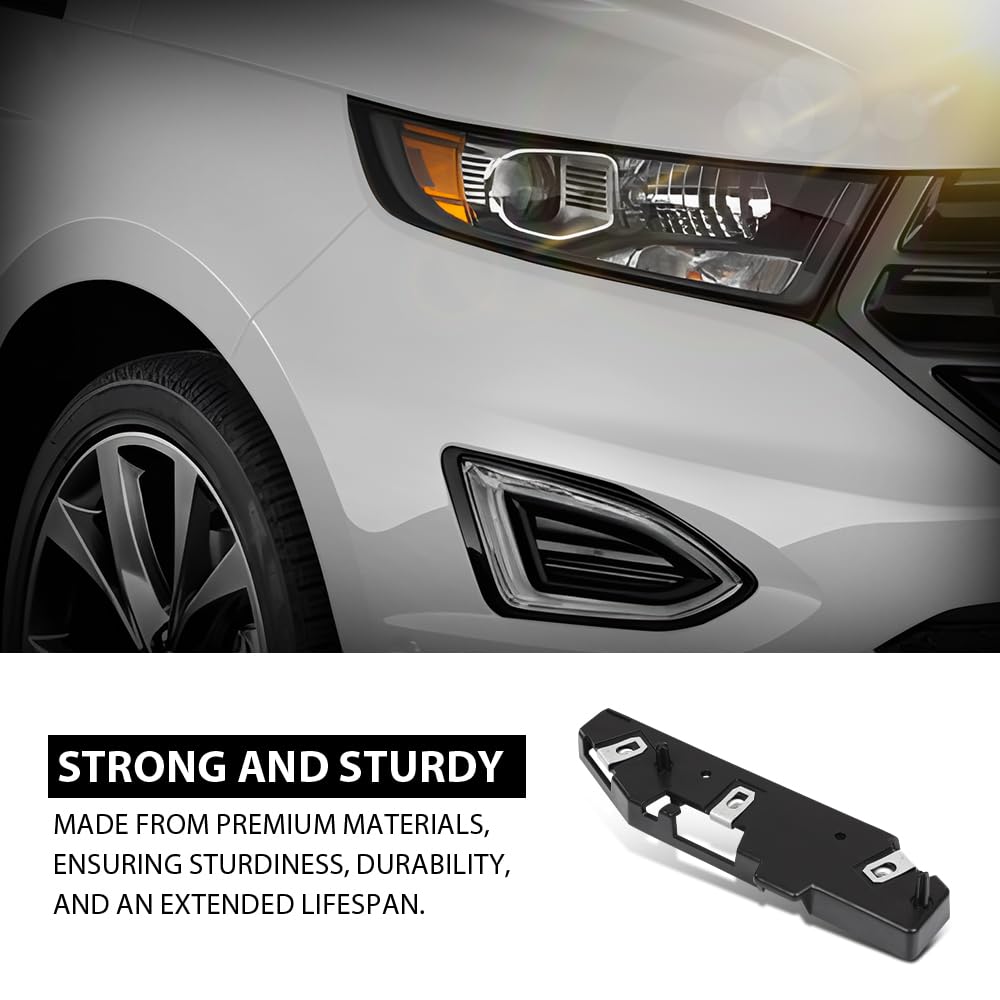 G-PLUS Front Right Side Bumper Bracket Retainer Compatible with Ford Edge (submodel: SE, SEL, Sport, Titanium) 2015-2018 FT4Z17C947A, FO1033108 Black PP