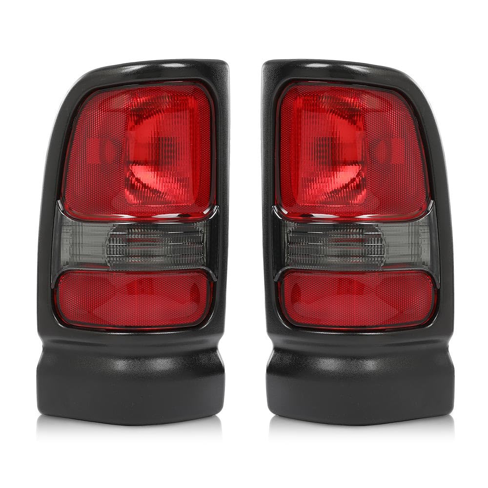 G-PLUS Tail Lights Assembly Rear Brake Lamp Left&Right Compatible with Dodge Ram 1500 Truck 1994-2001,Fit Dodge Ram 2500 3500 Truck 1994-2002 55055264AC 55055265AC Rear Brake Lamps Assembly
