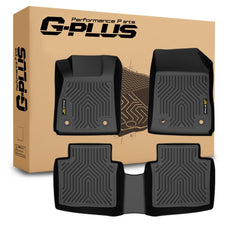 G-PLUS 3PCS Floor Mats for Chevy Impala 2014-2020 TPE All Weather Black