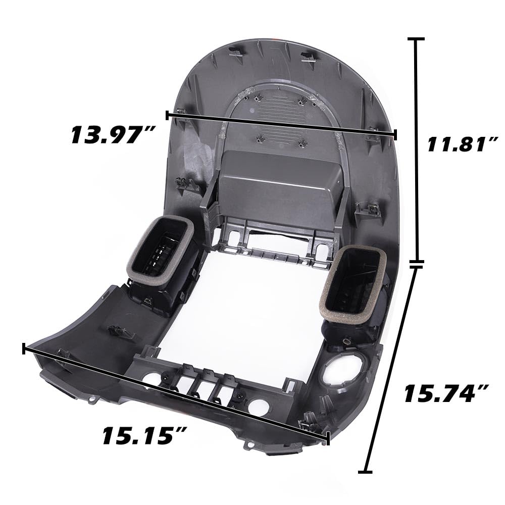 G-PLUS Center Dash Radio Bezel w/o Speaker Bezel Compatible with Nissan Titan 2004 2005 2006, Fit Nissan Armada 2005 2006 682577S000 AC Instrument Panel Lid, Grey