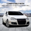 G-PLUS Headlight Eyelids Cover Compatible with 2006-2009 VW Golf GTI Replacement for Jetta R32 Rabbit MK5 Black