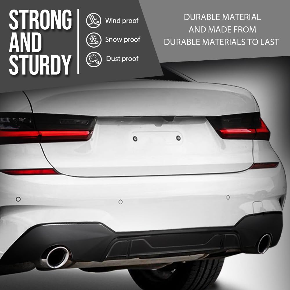 G-PLUS Rear Diffuser Compatible with BMW G20 3 Series 330i 2019 2020 with M Sport Bumper Models Only Not Fit M340i Models Glossy Black