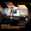 G-PLUS Window Deflector and Sun Visor Compatible with All Flat Sided Recreational Vehicle(12-17 Inch Wide Window) Impact-Resistant Smoky