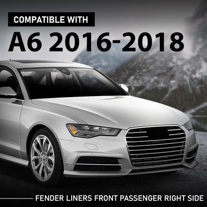 G-PLUS Fender Liner Front Passenger Right Side Compatible with Audi A6 S6 2016-2018 4G0853888J, AU1251110