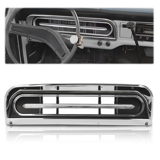 G-PLUS Dash Bezel Trim Compatible with Ford F100 F350 Truck 1967 1968 1969 1970 1971 1972 Chrome Dashboard Cover Panel