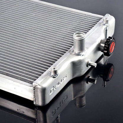 2 Row 42mm Aluminum Radiator Compatible For HONDA CIVIC D15/16 EG/EK 92-00+Silicone Hose