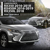 G-PLUS Front Bumper Upper Grille Compatible with LX RX350 2016-2018, Fit LX RX450H 2016-2019 & RX350L 2018, 531110E170, LX1200180 Gray