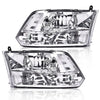 G-PLUS Headlights Assembly Compatible with Dodge Ram 1500 2500 3500 2009-2012 (New Body), Only Fit Factory Quad, Clear Lens Chrome Housing Clear Reflector, faros delanteros