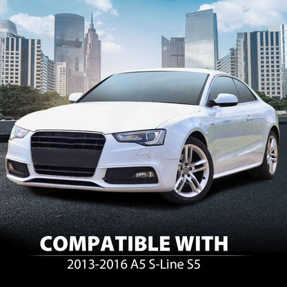 G-PLUS Black Front Bumper Fog Light Grilles Covers Driver and Passenger Side Fit Audi A5 S-Line S5 2013-2016 /Only Fit S-Line S5 Bumper Models/Not Fit For A5 Basic Version 8T0807681K 8T0807682K