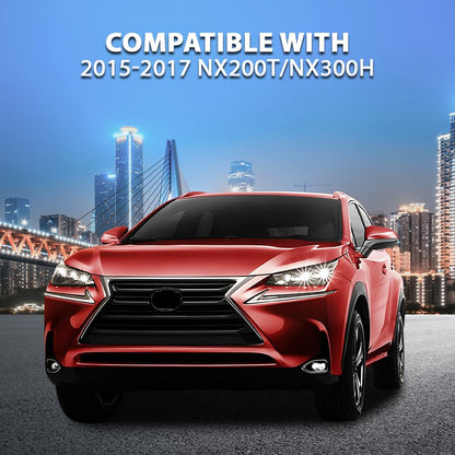 G-PLUS Front Upper Bumper Grille Shell Insert Compatible with NX200t NX300h 2015 2016 2017 LX1200172 5311178010 Silver