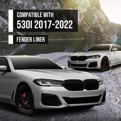 G-PLUS Fender Liner Front Right Side Compatible with BMW 530e / 530e xDrive Base 2018-2023 Fit BMW 530i / 530i xDrive Base 2017-2023 BM1249157, 51717340786 Black