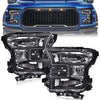 G-PLUS Headlights Compatible with Ford F150 2015-2017 Headlamps Driver Passenger Side Clear Lens Black Housing Clear Reflector,faros delanteros