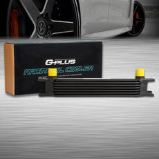 G-PLUS Engine Transmission Oil Cooler 7Row for Universal AN10 Aluminum Black