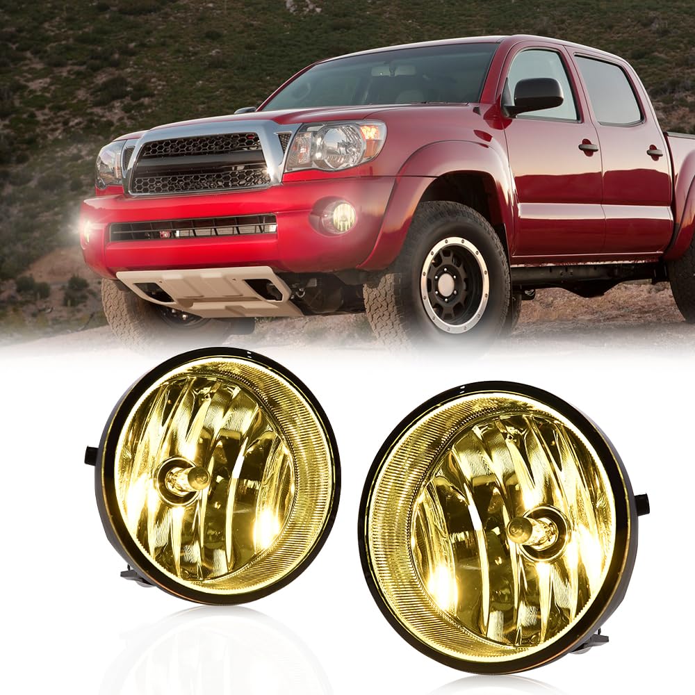 G-PLUS Front Bumper Fog Lights Assembly Compatible with Nissan Altima Sedan 2013 2014 2015 TO2592117, TO2592117, 81211-AA030, 81211-AA030 neblineros para autos delantero faros antiniebla Yellow lens