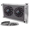 Compatible For CHEVY C/K SERIES C10 C20 K10 K20 PICKUP 1967-1972 Aluminum Cooling Radiator Stop Leak With 12" Radiator Cooling Engine Fan