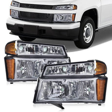 G-PLUS Headlights Assembly for Chevy Colorado GMC Canyon Isuzu 2004-2012 Smoky Lens Product Specifications
