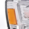 G-PLUS LED Headlights Assembly Fit Chevy Tahoe Avalanche Subarban 1500 2500 2007-2014 DRL Corner Turn Signal Headlamps Set Pair Left & Right Clear Lens Chrome Housing Amber Reflector,faros delanteros