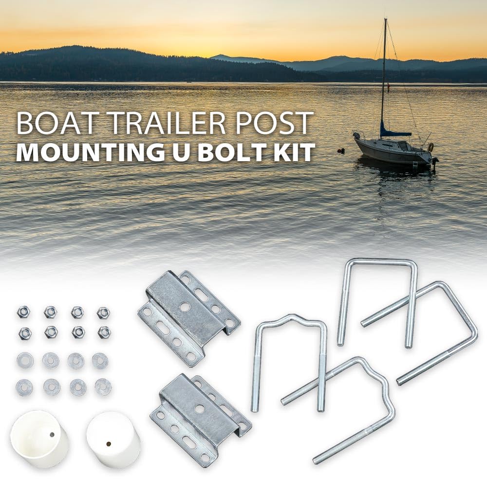 G-PLUS Boat Trailer Galvanized Universal Guide Pole and Post Mounting U Bolt Kit Boat Trailer Guides Compatible with Kia Optima 2016 2017 2018 2019 2020
