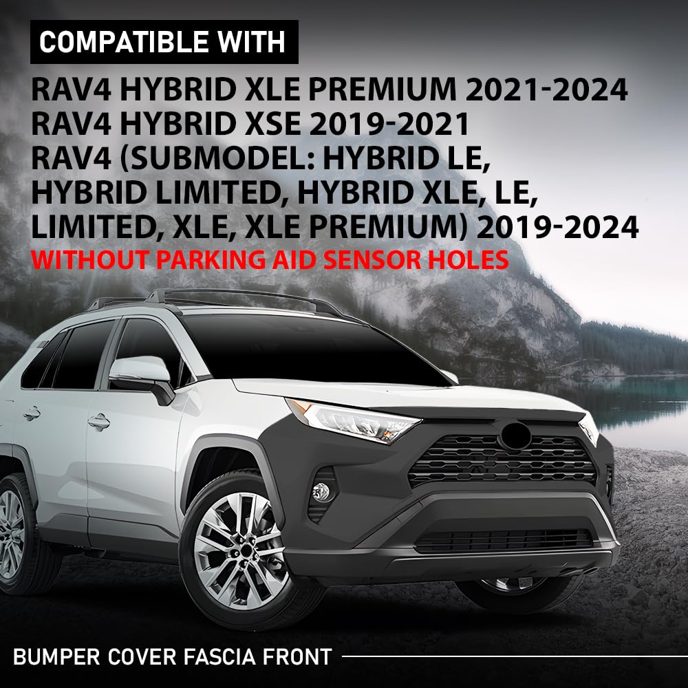 G-PLUS Front Bumper Cover Compatible with Toyota RAV4 2019-2024 521194A916, TO1000451