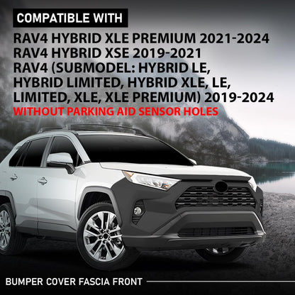 G-PLUS Front Bumper Cover Compatible with Toyota RAV4 2019-2024 521194A916, TO1000451