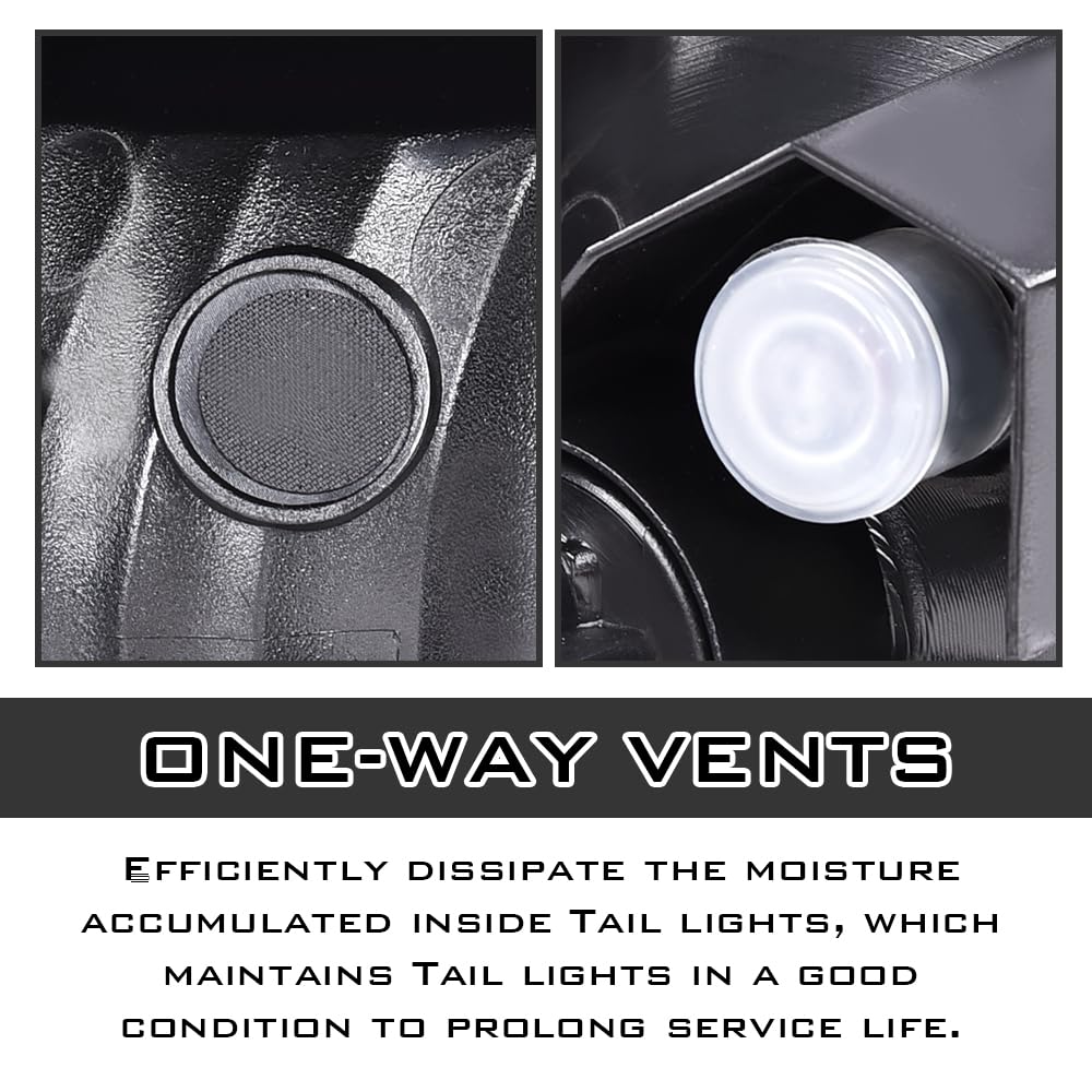 G-PLUS Tail Lights Assembly w/Bulbs Compatible with Toyota Tacoma 2016-2023 Left & Right Rear Brake Lamps, Red Lens Clear Housing, 8156004170 8155004170