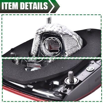 G-PLUS Inner Tail Light Compatible With 2016 2017 2018 Nissan Altima SR Model 4-Door Sedan Automotive Trunk Brake Rear Lid Inner Lamp Chrome Housing,Passenger Side (Right)