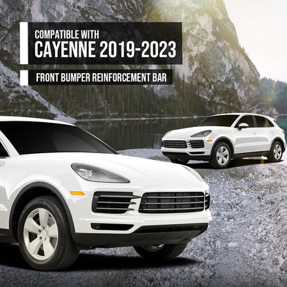 G-PLUS Front Bumper Reinforcement Impact Bar Compatible with Porsche Cayenne 2019 2020 2021 2022 2023 9Y0807109C Silver