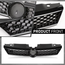 G-PLUS Front Upper Grille Trim for VW Jetta 2010-2014 Gloss Black Honeycomb Product Image