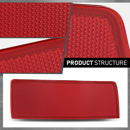 G-PLUS Pair Rear Bumper Reflector Light, Compatible with Benz GLK250 GLK350 Base 4Matic Sport Utility 4-Door 2010-2012, Left & Right Side 2PCS, 2048200174, 2048200274