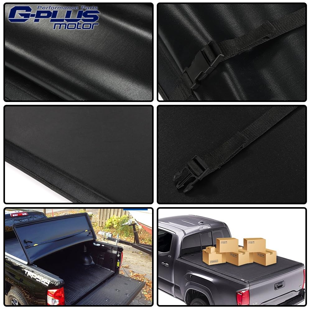 G-PLUS Soft Trifold Truck Bed Tonneau Cover Compatible with Toyota Tundra 2007-2013 5'5" Extra Short Bed
