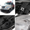 G-PLUS Headlights Assembly, Compatible with 1996-2004 Freghtliner Columbia Left Bumper Headlamps, Clear Lens Chrome Housing Amber Reflector,faros delanteros
