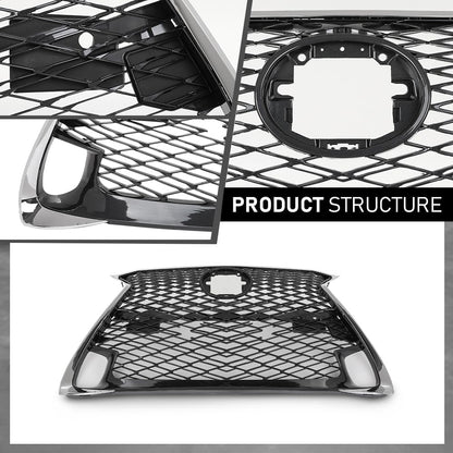 G-PLUS Grille Compatible with LX GS200t 2016-2017/GS350 2016-2020/GS450h 2016-2018 with F Sport Package with Park Assist Front 5310130890, LX1200192 Gray