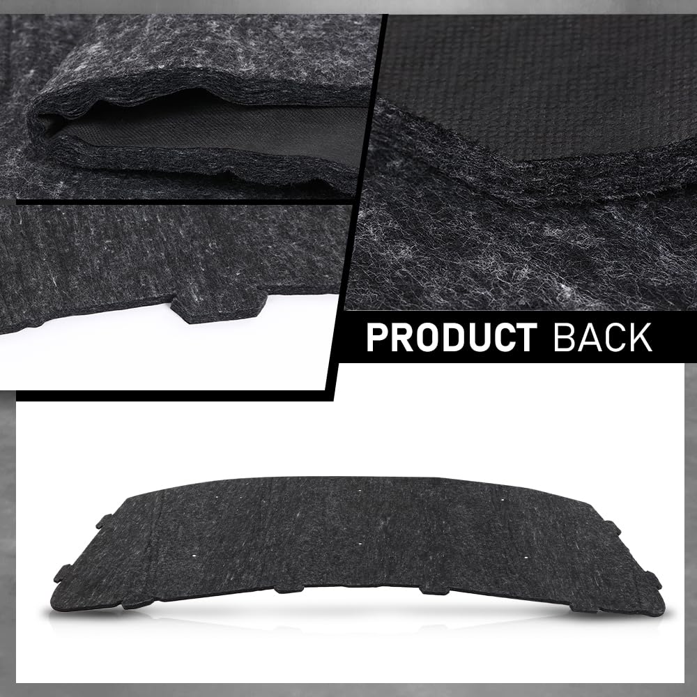 G-PLUS Hood Insulation Pad with Clips Black Compatible with 2002-2012 Land Rover Range Rover