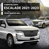 G-PLUS Bumper Grille Front Compatible with Cadillac Escalade 2021-2023 84699839 Chrome Black Plastic