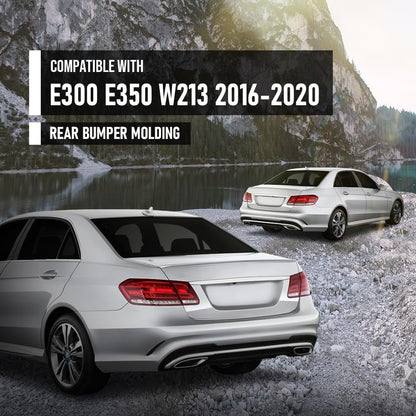 G-PLUS Rear Bumper Molding Compatible with Benz W213 E300 E350 2016-2020 A2138850321, 2138850321 Silver