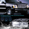 G-PLUS Fog Lights Assembly Compatible with Cadillac Escalade 2002 2003 2004 2005 2006,Fit Cadillac Escalade ESV 2003-2005 Driving Fog Lamps w/ 880 12V 27W Bulbs GM2592138 GM2593138(Clear Lens)