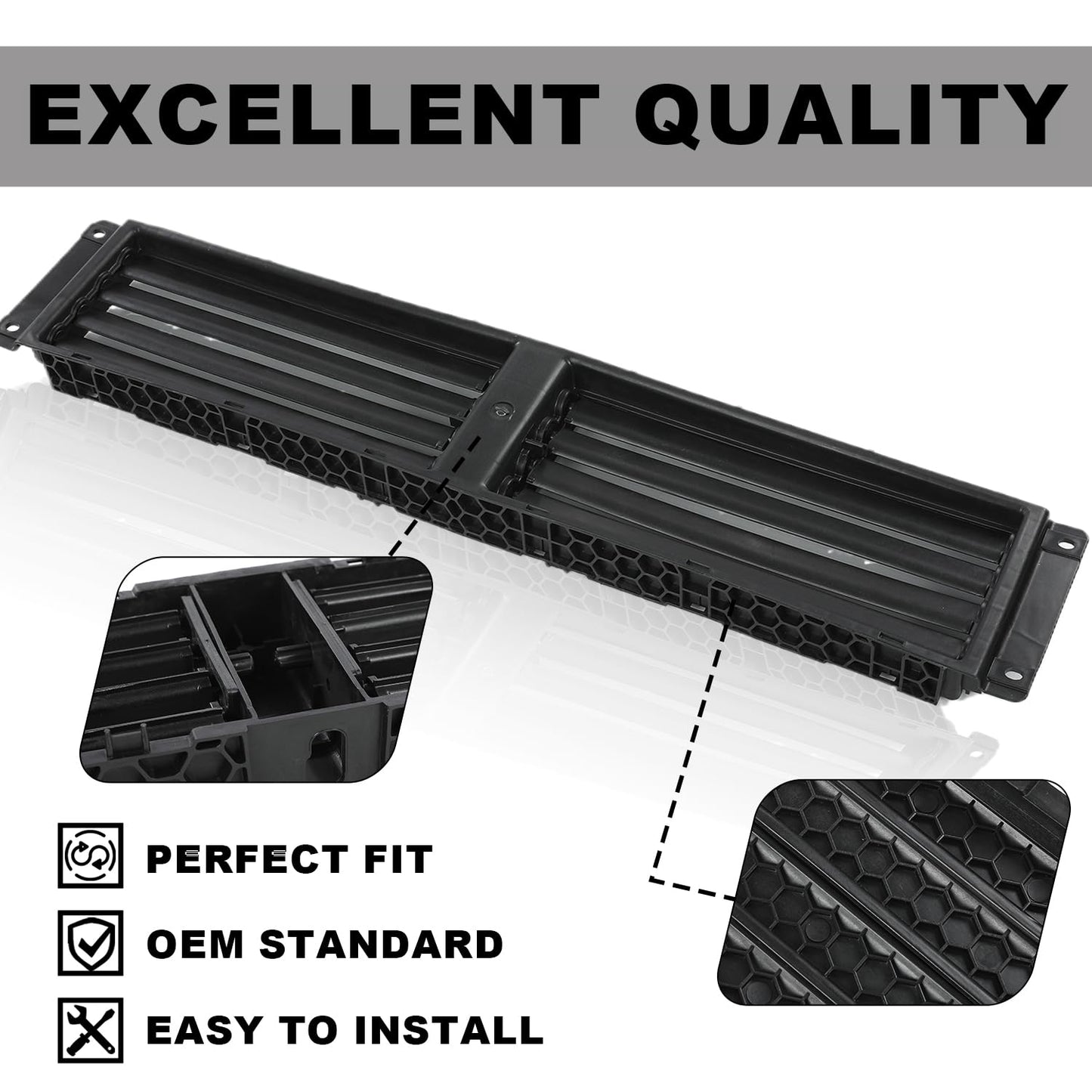 G-PLUS Active Grille Shutter Assembly without Motor/Actuator/Controller Compatible with Buick LaCrosse Avenir Sport Touring 2017-2019/Fit Chevy Malibu 2016-2020 GM1206116 AGS1023