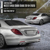 G-PLUS Rear Trim Strip Set 3 Pcs Compatible with Benz W222 S-Class S450 S500 S560 2018-2020 2228853000, 2228852900 Silver