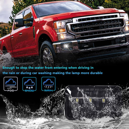 G-PLUS Upgrade LED Fog Lights Assembly Kit Compatible with 2015-later Ford F150 (all trim levels), 2017-2018 Super Duty Bumper Lamps FL3Z15200B FO2593235