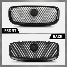 G-PLUS Front Center Upper Mesh Grille Compatible with Jaguar XF XFR 2012-2015 Black Additional Angle