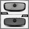 G-PLUS Front Center Upper Mesh Grille W/Emblem Compatible with Jaguar XF XFR 2012-2015 Gloss Black Grill