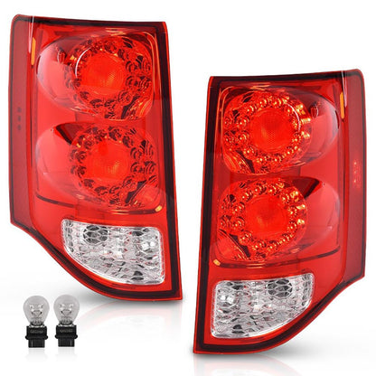 G-PLUS LED Tail Lights Brake Signal w/Bulbs Left and Right Pair Compatible with Dodge Grand Caravan 2011-2020 5182535AD 5182534AD CH2801199 CH2800199 Luces Traseras Rear Brake Lamps Assembly