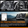 G-PLUS Headlights Compatible with Ford Mustang 2005-2009 Factory Halogen Headlamps Pair Clear Lens Chrome Housing Amber Reflector,faros delanteros
