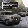 G-PLUS Galvanised Front Floor Mat Fit Ford F100 F150 F250 F350 1967-1979 / Bronco 1978-1979 1st Row Truck Accessories Cargo Liners All Weather Protection 2PCS Sliver Alfombras para Carro