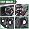 G-PLUS Headlights Compatible with 2013 2014 4-Door Sedan Honda Accord Factory Style Automotive Headlamps Assembly (Black Passenger & Driver Side(Left+Right)),faros delanteros